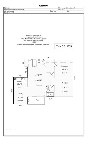 Floor plan - 620 Mathews St
