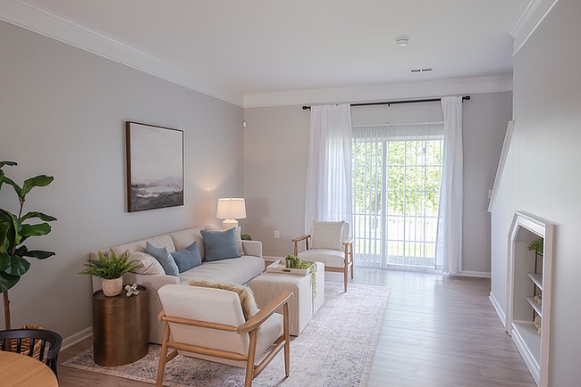 Living Room with Walk Out Patios