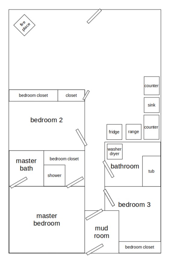 Approximate home layout - 3842 Idaho St