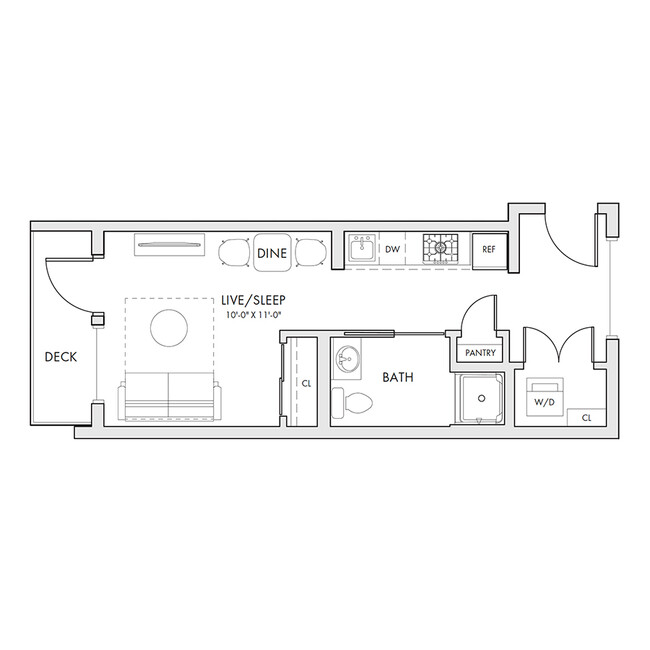 Floorplan - Clark Apartments