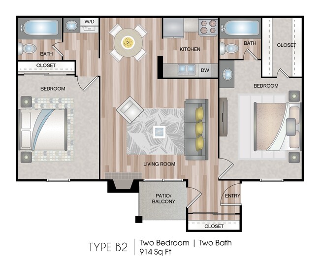 Floorplan - Abbey Glenn Apartments