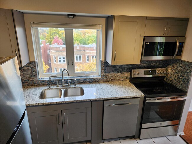 Kitchen with North-facing window. - 434 Clinton Pl