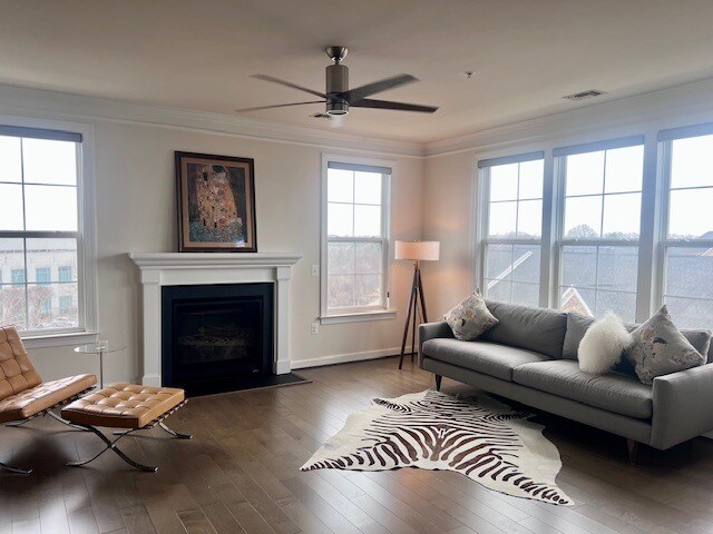 Living room w/gas fireplace - 13722 Neil Armstrong Ave