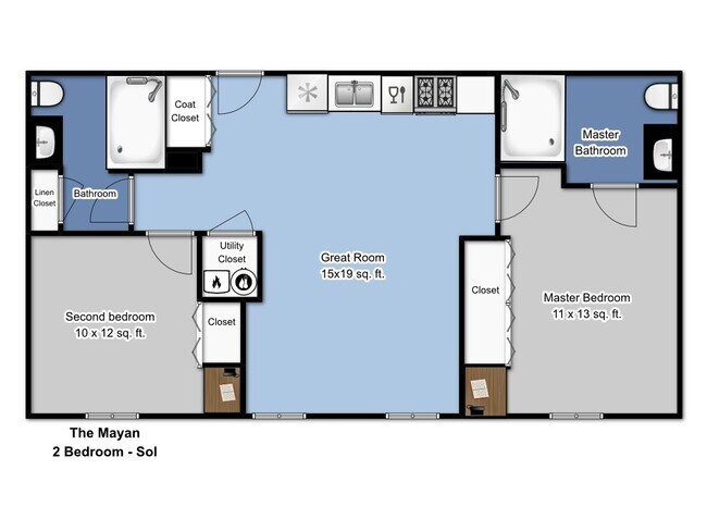 Floorplan - The Mayan Apartments