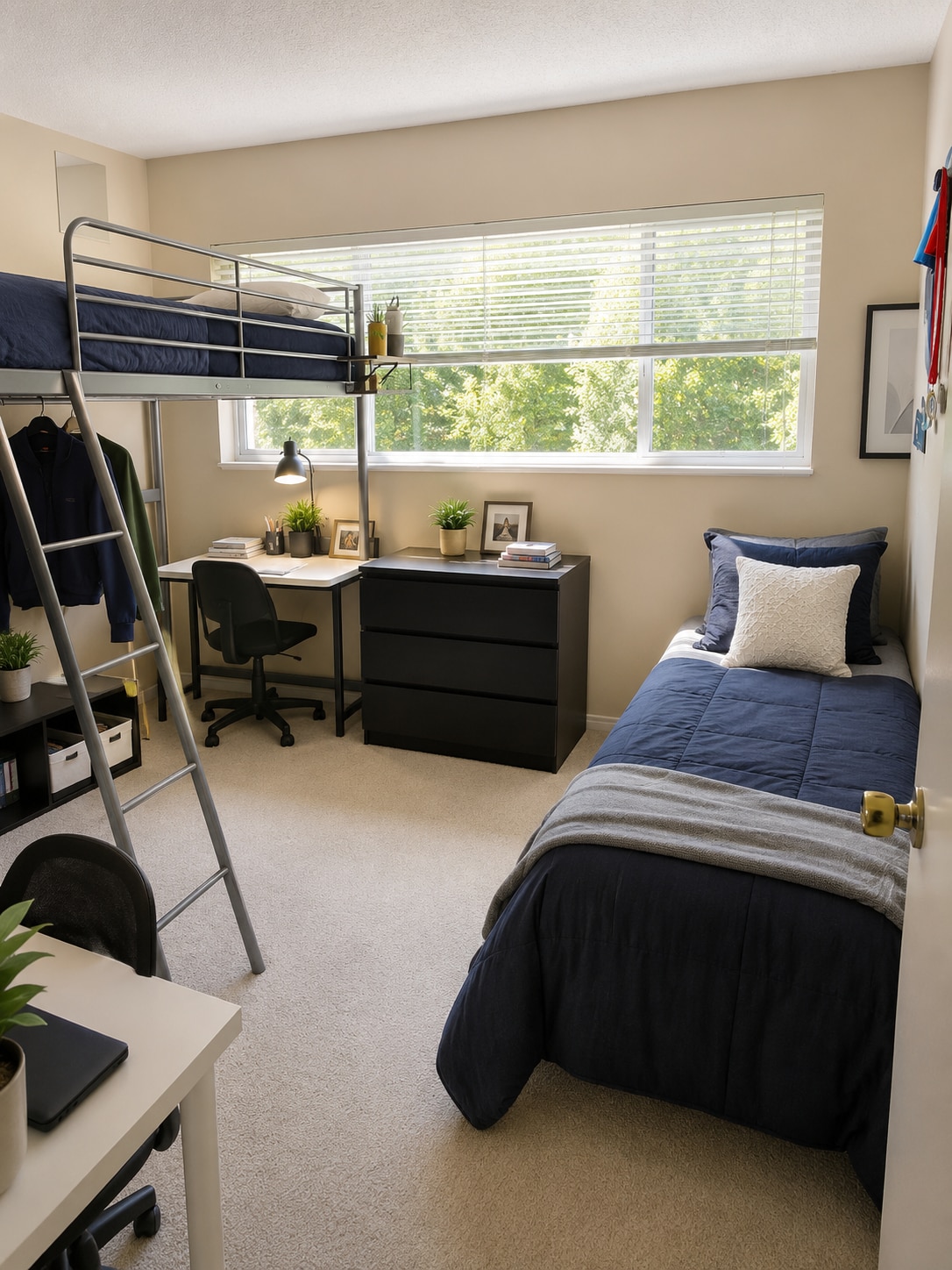 Bright, versatile bedroom perfect for roommates, professionals, or guests. - 2614 Warring Street