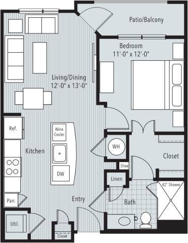 Floorplan - 46 Penn Apartment Homes