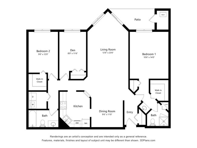 Floorplan - Crosby Pointe Apartments