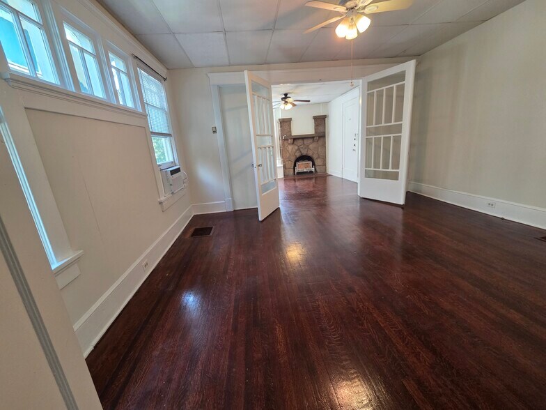 Bedroom with gorgeous hardwood floors - 974 N Highland Ave NE