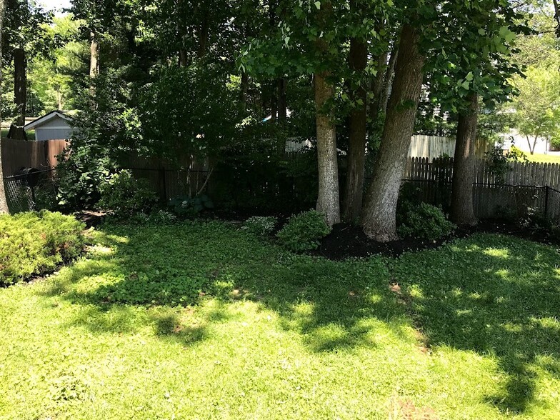 Beautiful shaded back yard with fence! - 602 Creekvalley Rd.