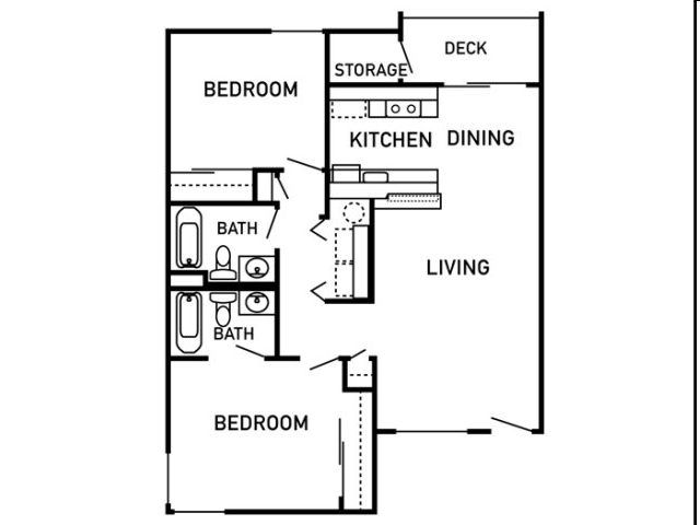 2BR/2BA - Hathaway Court Apartments