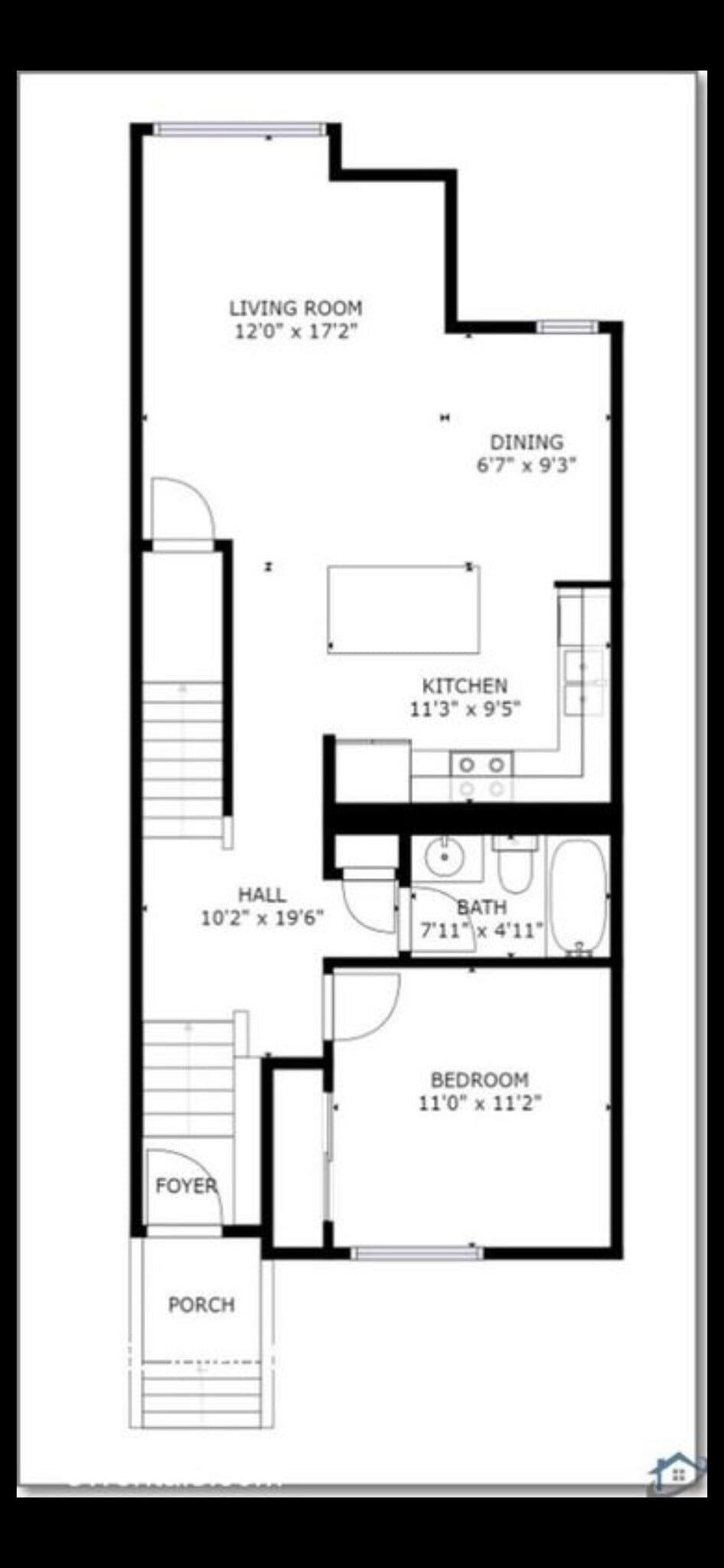 Downstair Floorplan - 1 E Julian St