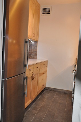 Liebherr Refrigerator, Cesarstone & Maple - 101 W 12th St