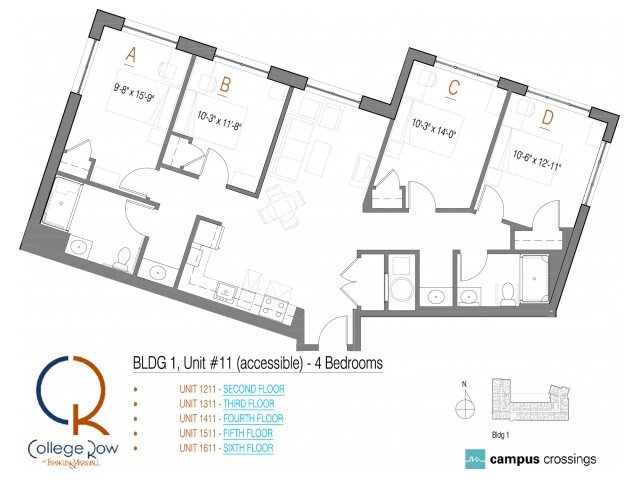 4 Bedroom - Campus Crossings at College Row