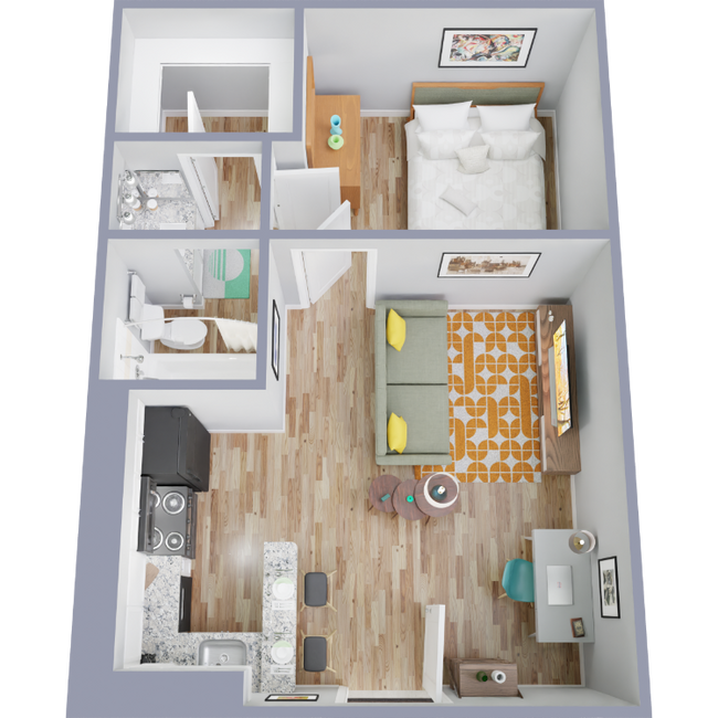 Bend_A2.png - Bend at Oak Forest Apartments