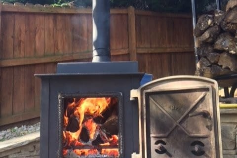 Wood cook stove - 7006 E Hills Way