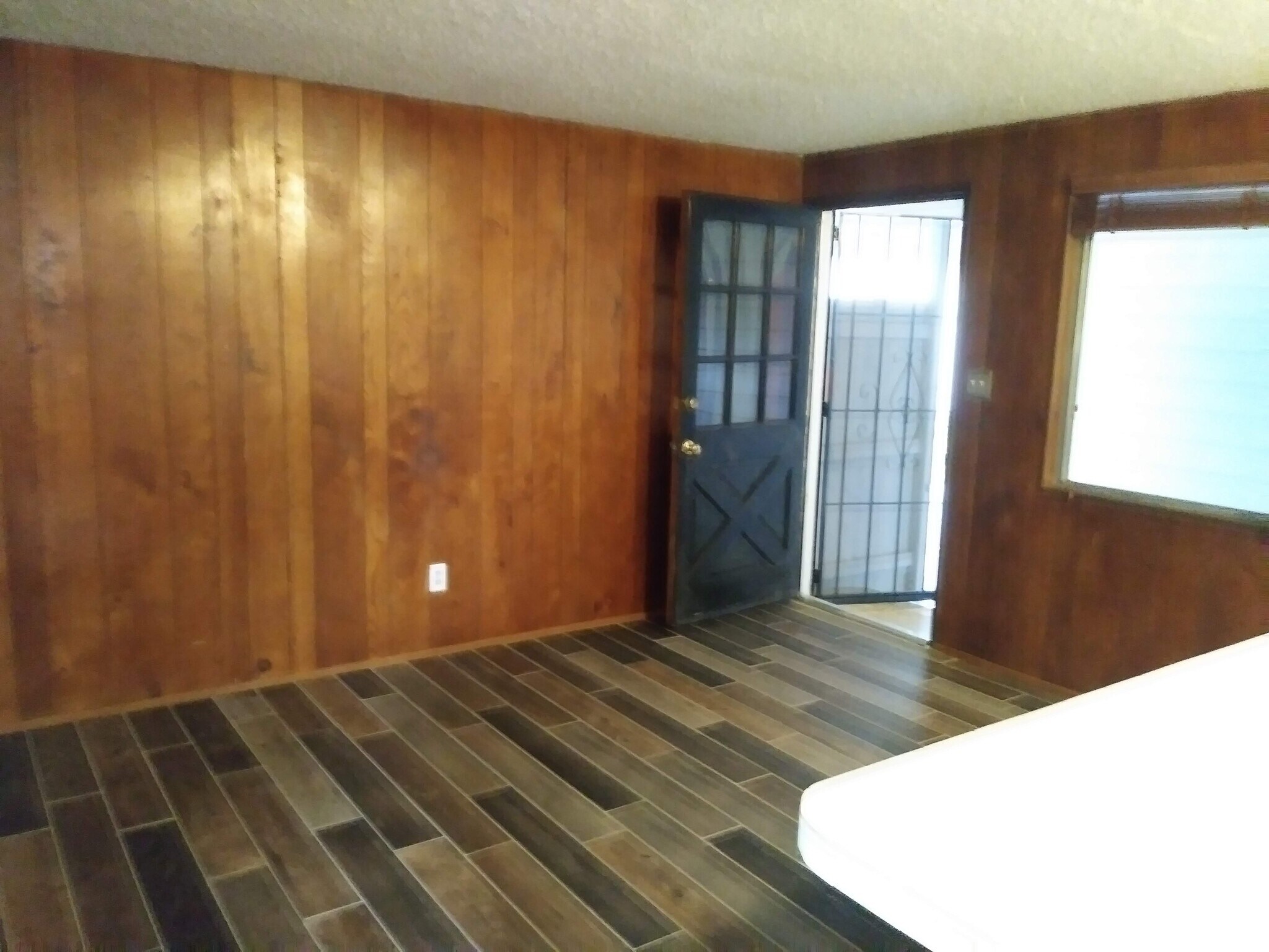 Living room and entry door - 355 Olive St