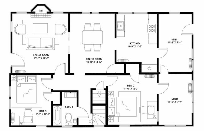 Building Photo - Private bedroom in 6 bed/3 bath Home