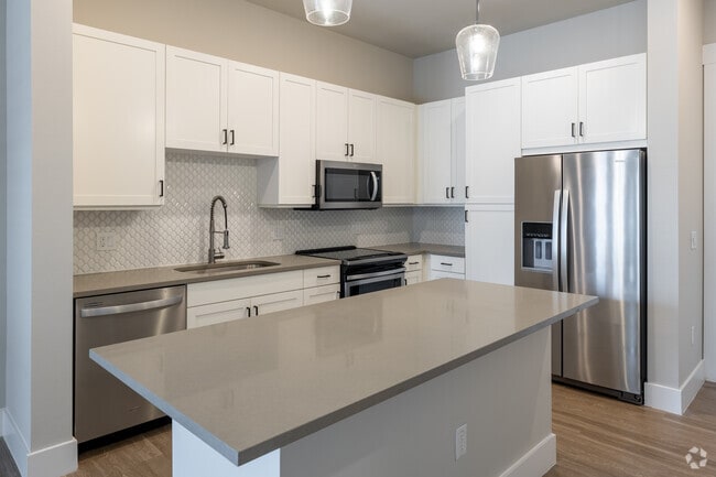 SYNC Sawyer Heights - A4 1BR, 1BA - 753SF - Kitchen - SYNC Sawyer Heights Apartments