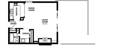 1BR/1BA - Kenilworth Apartments