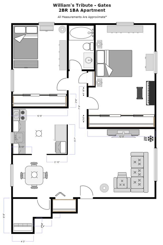 Floorplan - William's Tribute Apartments