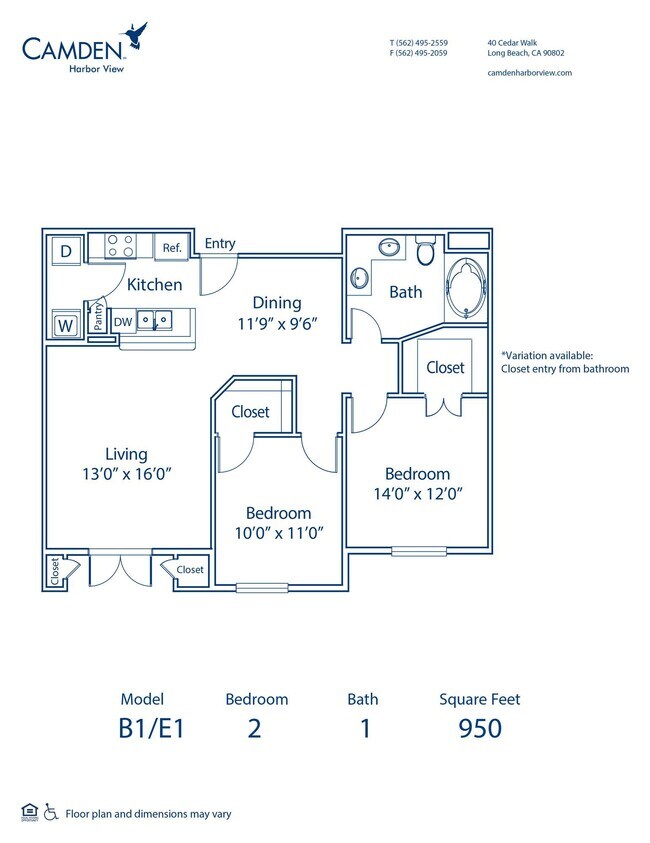 Floorplan - Camden Harbor View