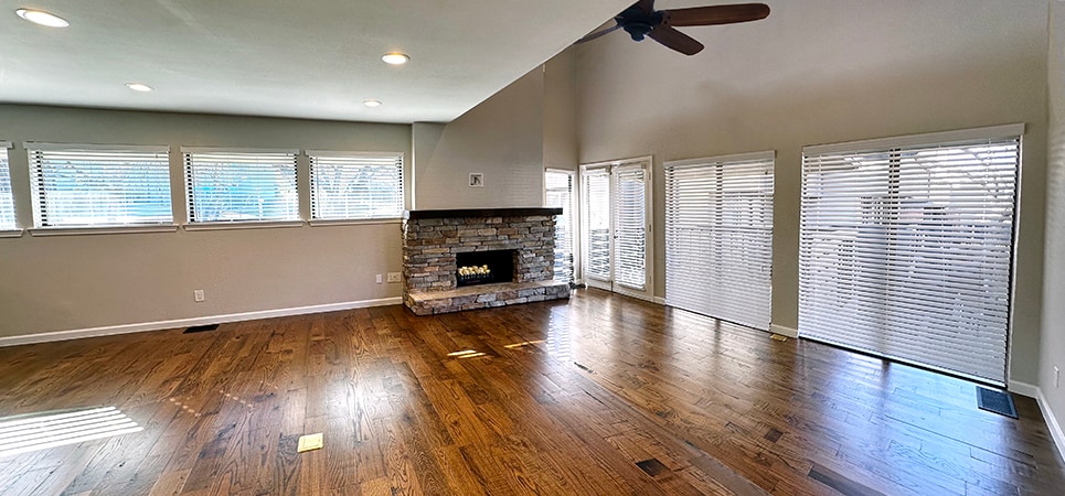 The fireplace has been fitted with built in wiring for a TV - 8710 Park Ln