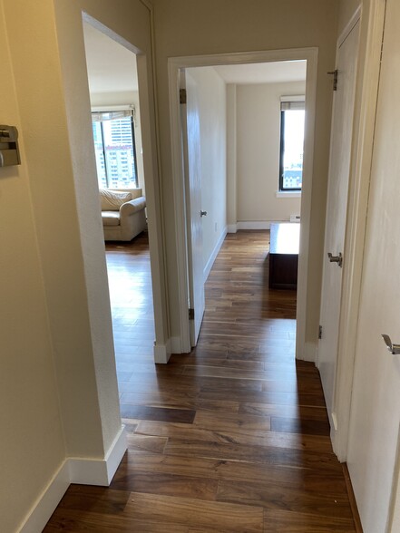 View from front door into main room and bedroom - 1105 Spring St