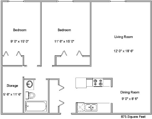 Floorplan - Hawn Apartments