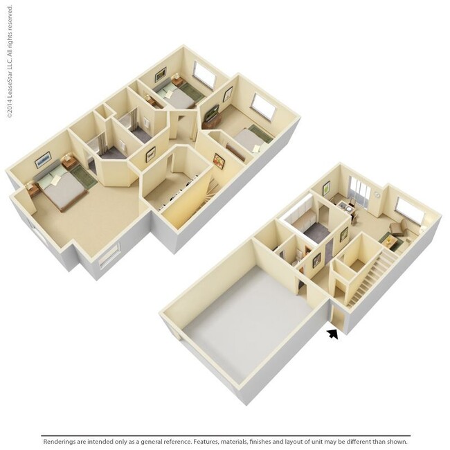 Floorplan - Oaks Lincoln Townhomes