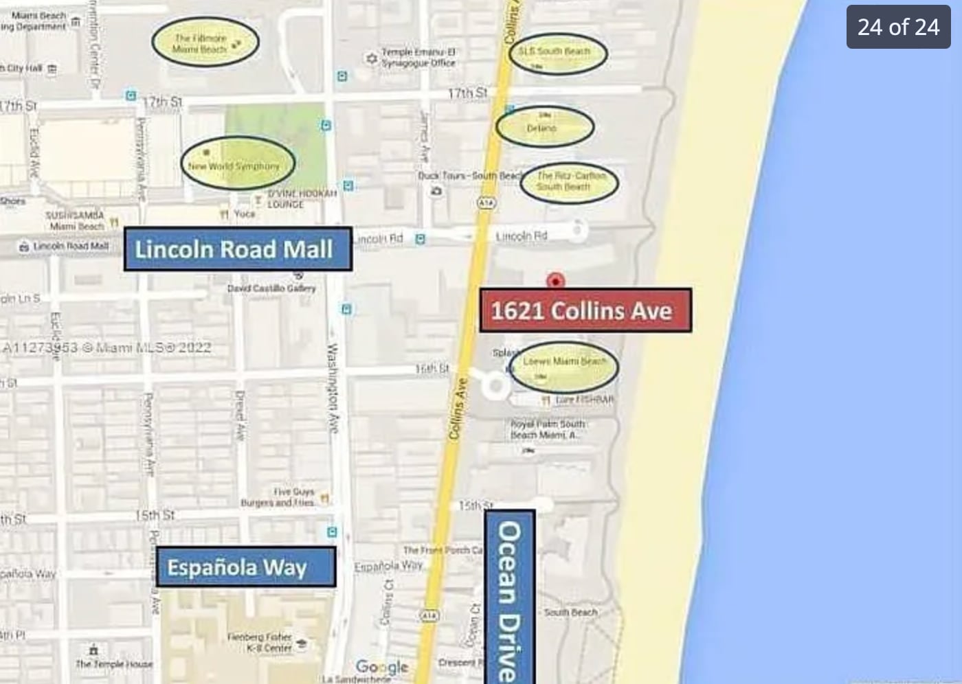 Map location - 1621 Collins Ave
