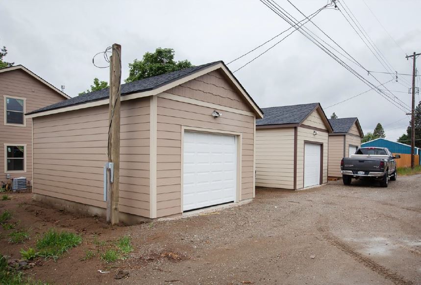 Alley view of garage. - 1220 W Bismark Ave