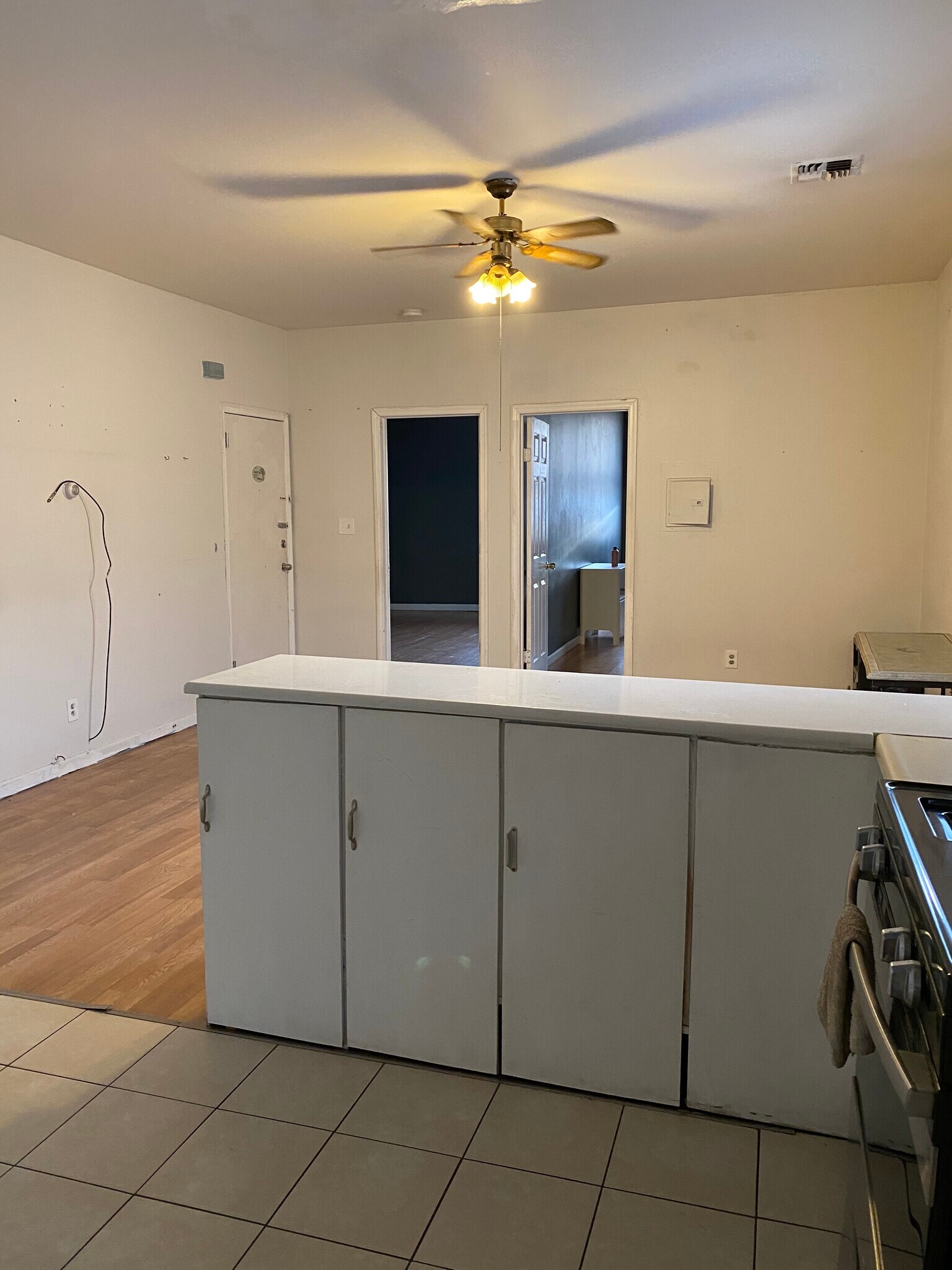 kitchen to living room view - 104 N Wood Ave