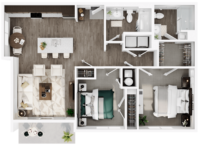 The Braxton: Two Bed - Two Bath - Buckstone Flats