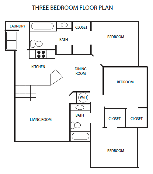 Floorplan - Oak Crest Apartments