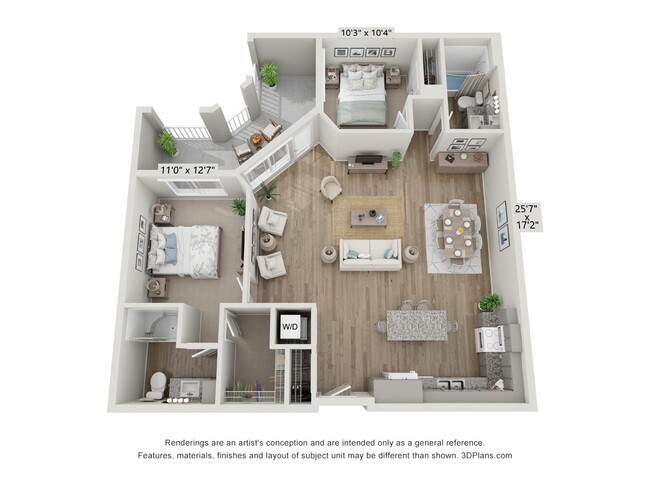 Floorplan - The Reef at Riviera 62+ Apartments