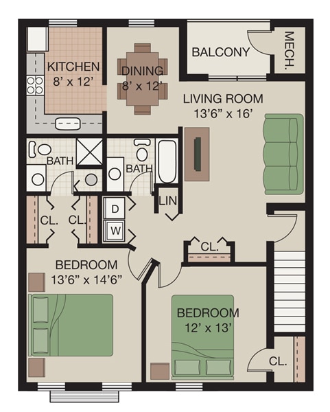Floorplan - Chaddwell Apartments