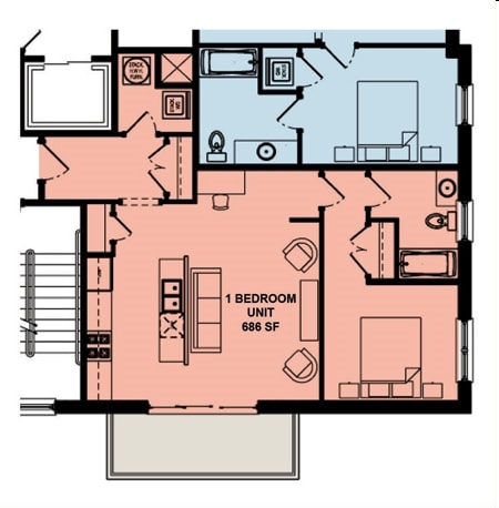 1BR/1BA - Dilworth Walk