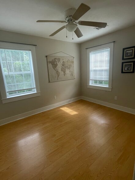 1st Bedroom - with natural lighting two windows looking at back yard - 2415 Old North Hills St
