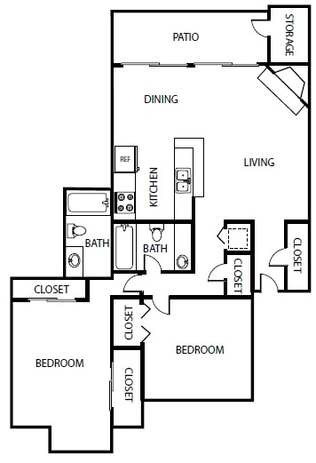 Floorplan - Lake Village West Apartments