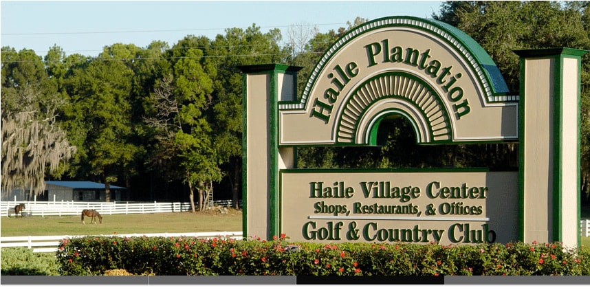 Haile entrance - 10000 SW 52nd Ave