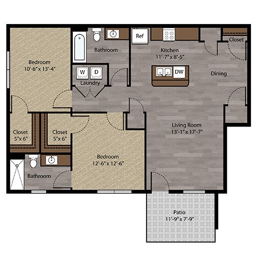 Floorplan - The Landings Apartments