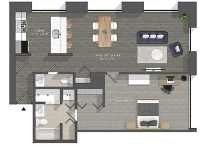 Floorplan - Walnut Street Apartments