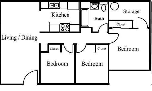 3BR/1BA - The Village At University Square