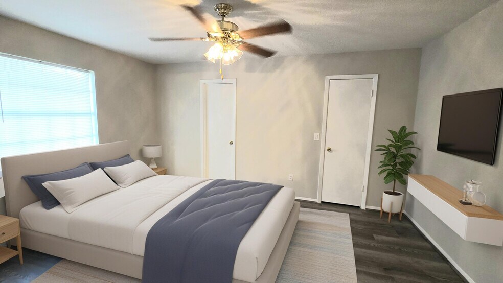 Staged Bedroom - French Quarter Apartments