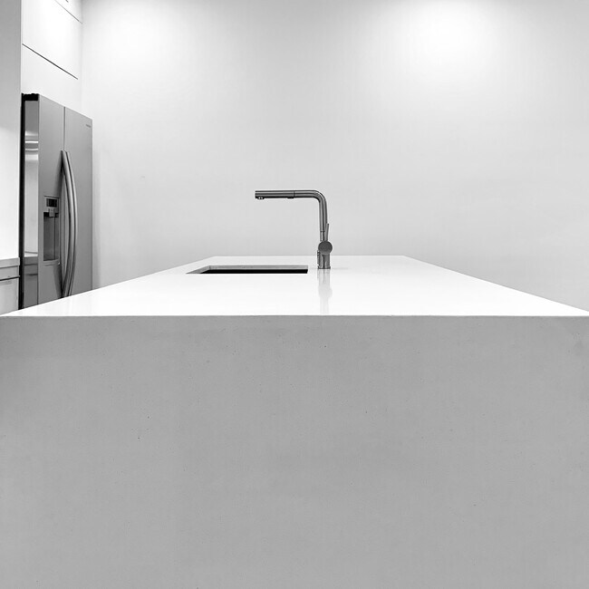 Quartz Waterfall Countertop - 3425 2nd Ave