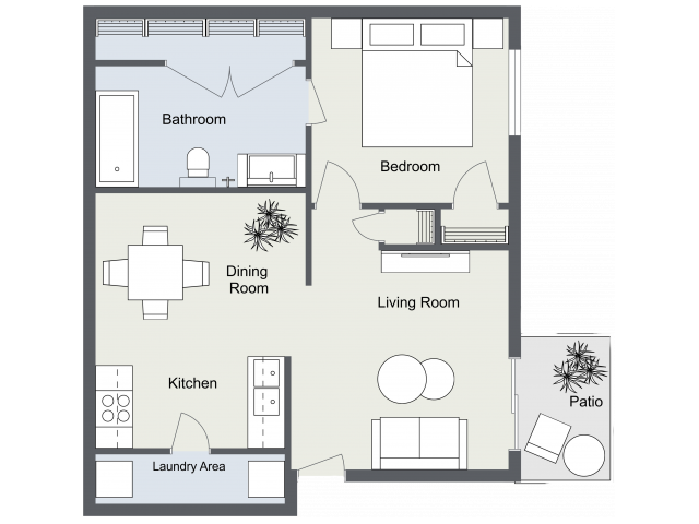 1 Bed - 1 Bath - 680 sq. ft. - Ozark Plantation
