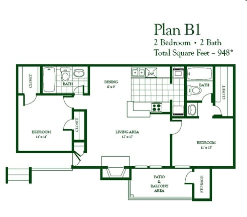 B1 - Cottages at Bedford Apartments