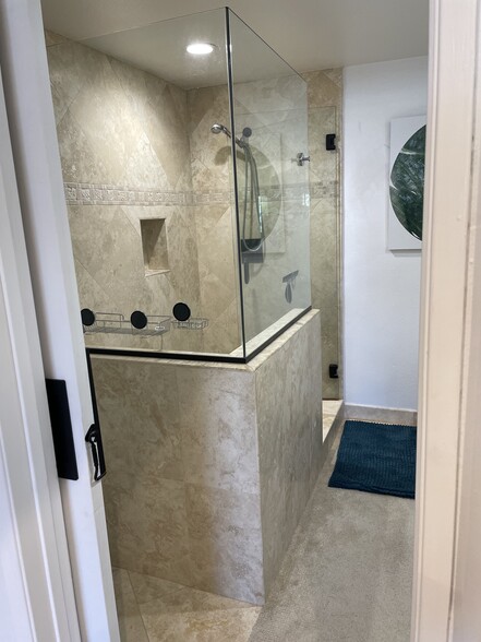 Walk in shower with seat - 612 S Barrington Ave