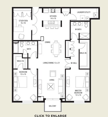 2BR/2BA - Station Square