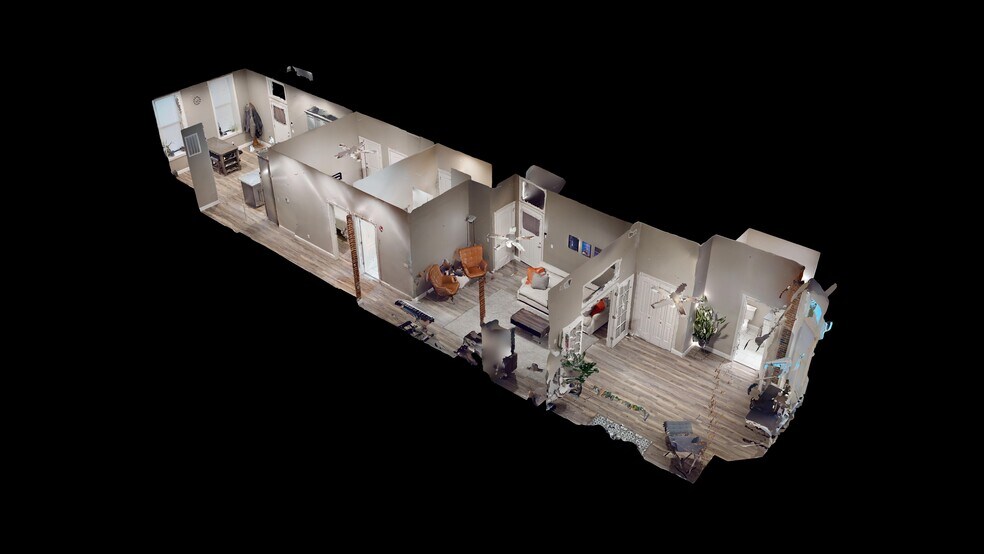 3D view of the apartment. - 127 N 6th St